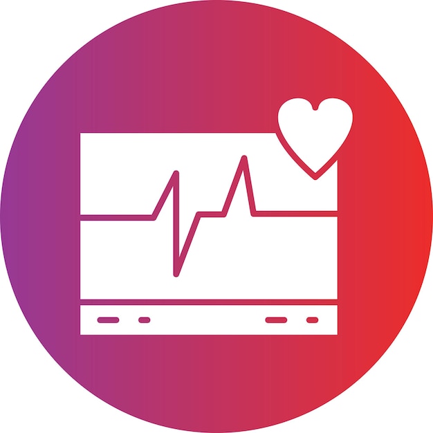 Diseño vectorial del estilo del icono del cardiograma