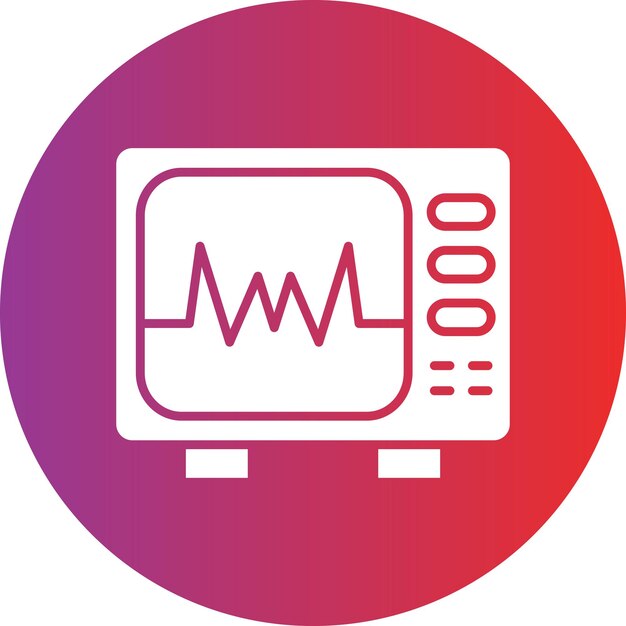 Diseño vectorial del estilo del icono del cardiograma