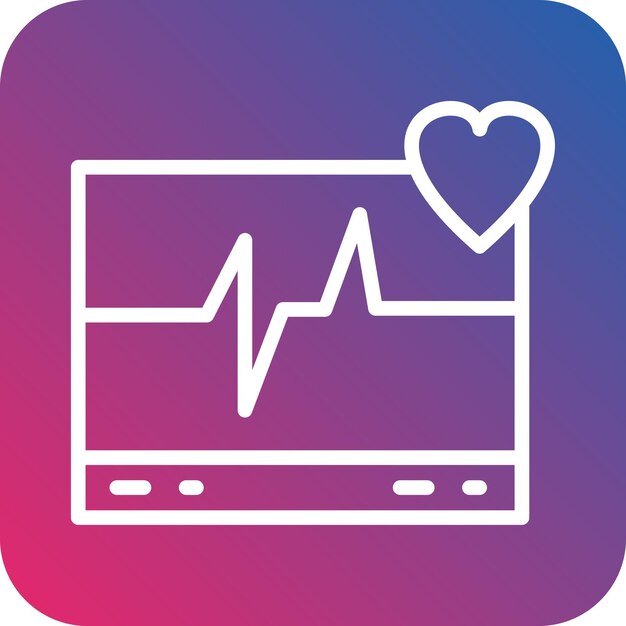 Diseño vectorial del estilo del icono del cardiograma