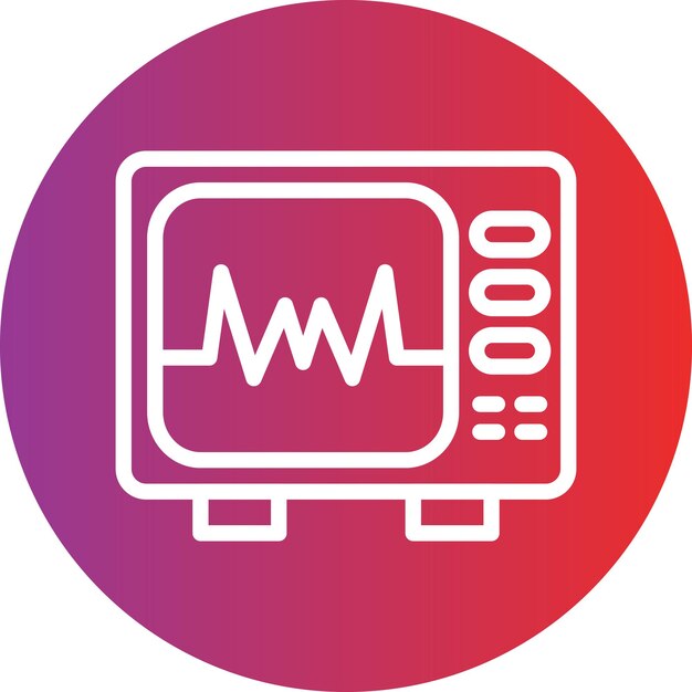 Diseño vectorial del estilo del icono del cardiograma