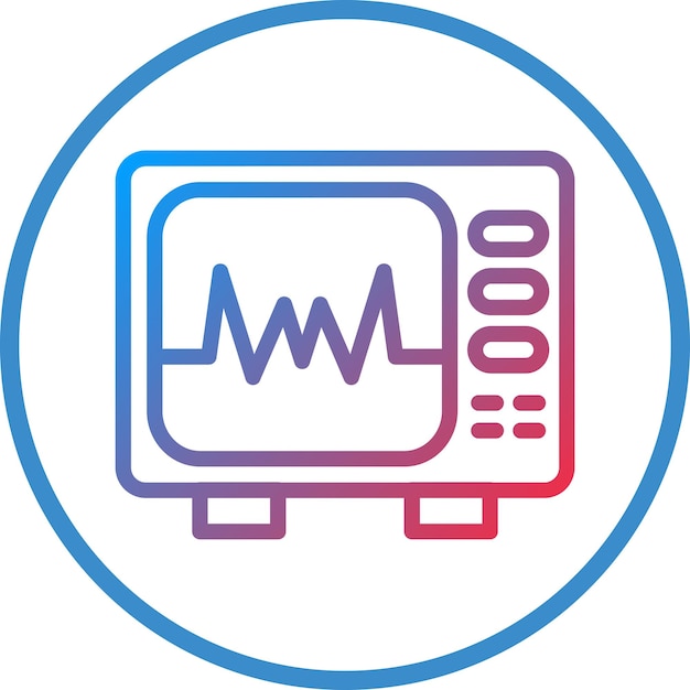 Diseño vectorial del estilo del icono del cardiograma