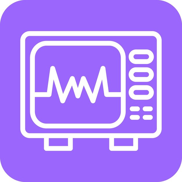 Diseño vectorial del estilo del icono del cardiograma