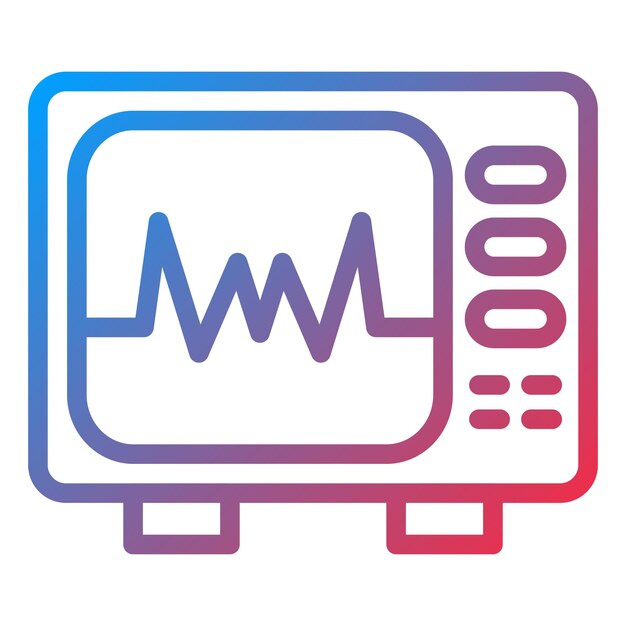 Diseño vectorial del estilo del icono del cardiograma