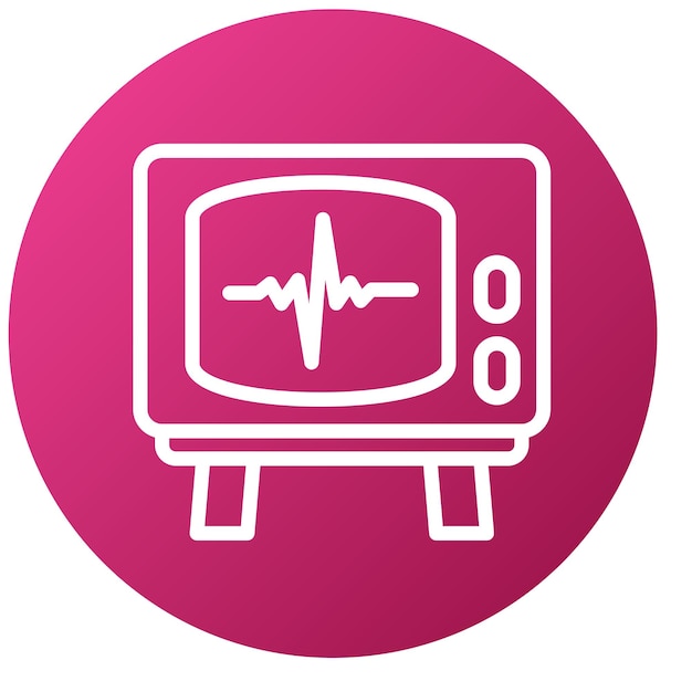 Diseño vectorial del estilo del icono del cardiograma