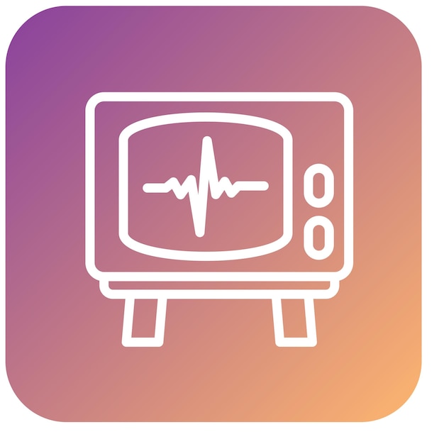 Diseño vectorial del estilo del icono del cardiograma