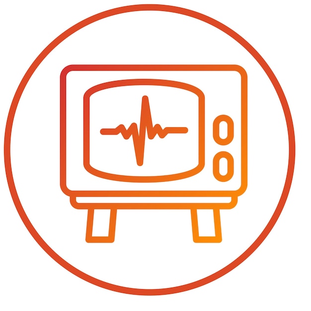 Diseño vectorial del estilo del icono del cardiograma
