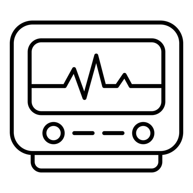 Diseño vectorial del estilo del icono del cardiograma