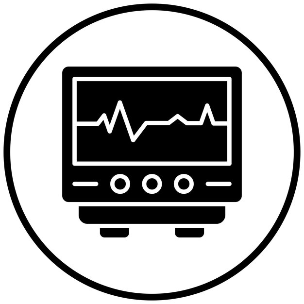 Diseño vectorial del estilo del icono del cardiograma