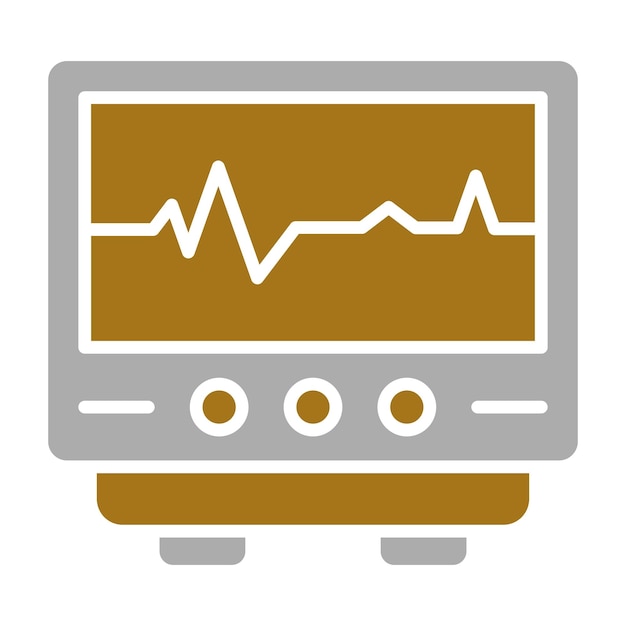 Diseño vectorial del estilo del icono del cardiograma