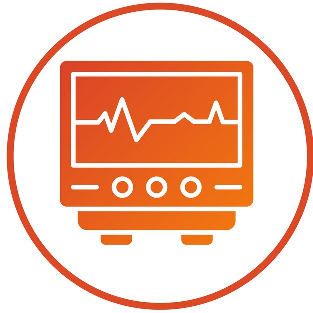 Diseño vectorial del estilo del icono del cardiograma