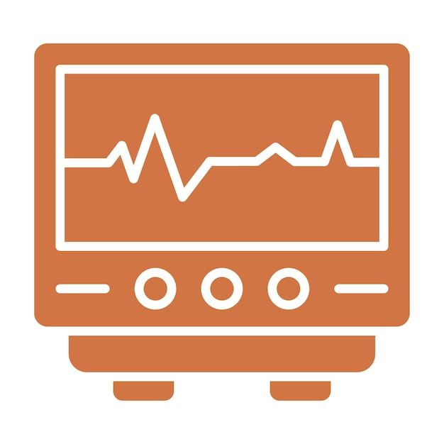 Diseño vectorial del estilo del icono del cardiograma