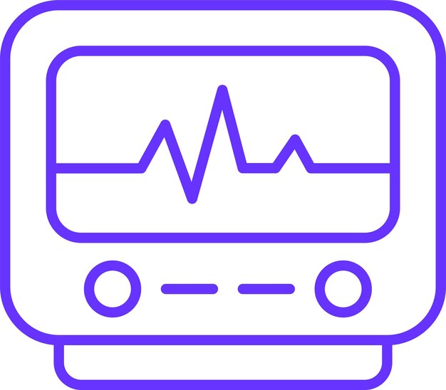 Diseño vectorial del estilo del icono del cardiograma