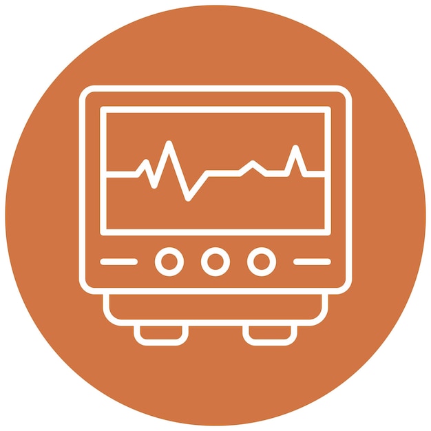 Diseño vectorial del estilo del icono del cardiograma