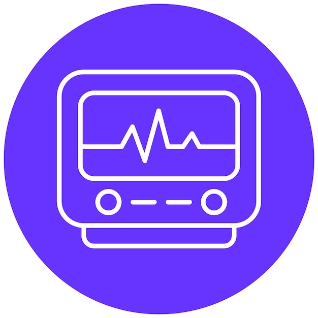 Diseño vectorial del estilo del icono del cardiograma