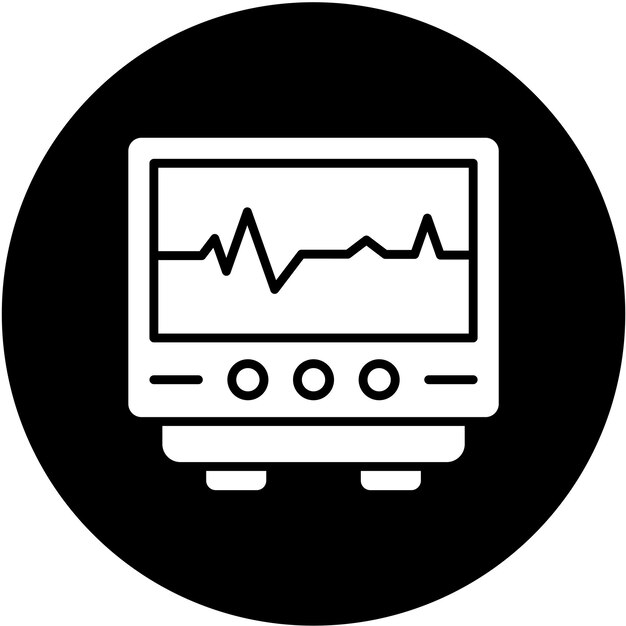 Diseño vectorial del estilo del icono del cardiograma