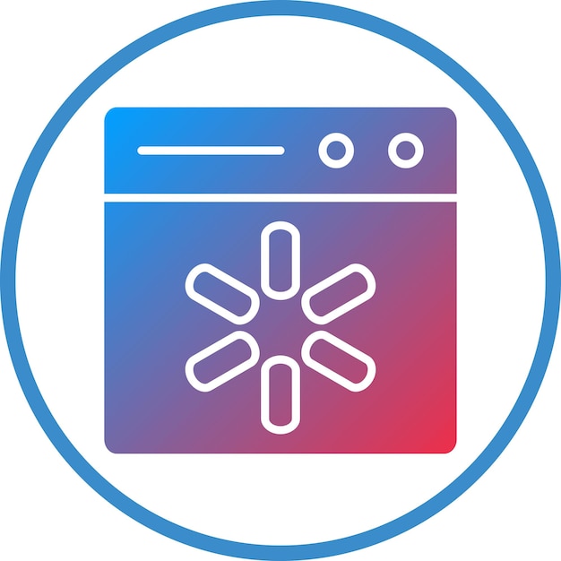 Diseño vectorial Estilo del icono de carga de la web