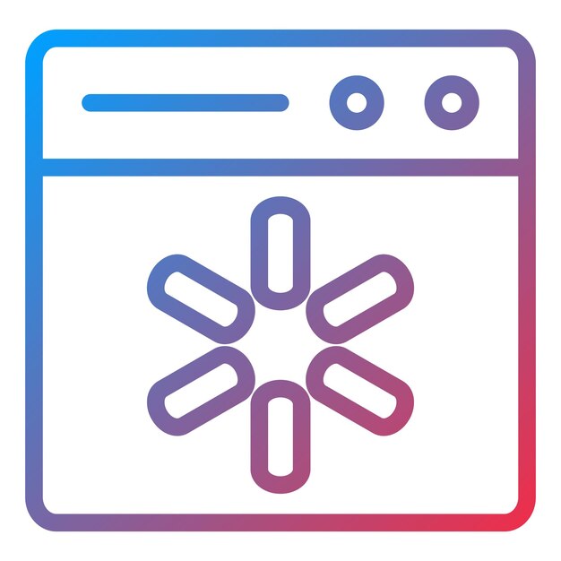 Diseño vectorial Estilo del icono de carga de la web