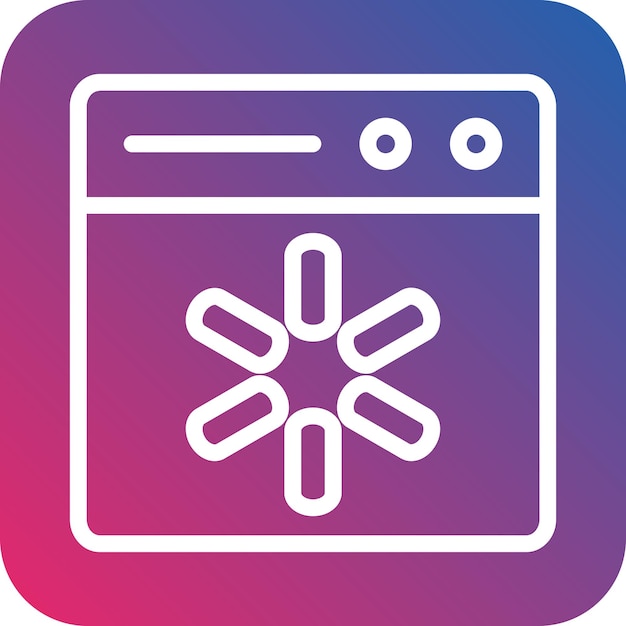 Diseño vectorial Estilo del icono de carga de la web