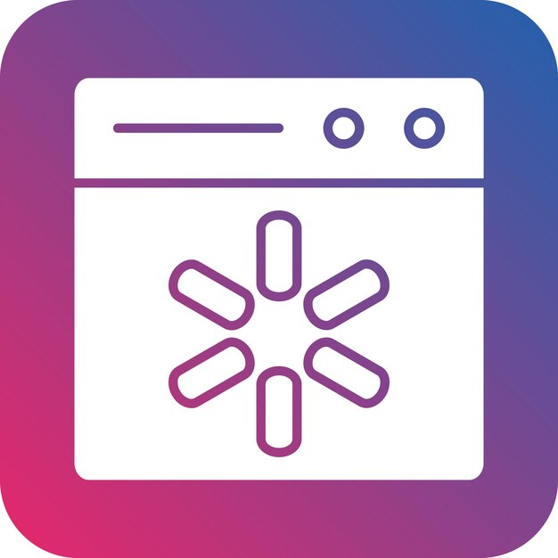 Diseño vectorial Estilo del icono de carga de la web