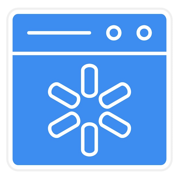 Diseño vectorial Estilo del icono de carga de la web