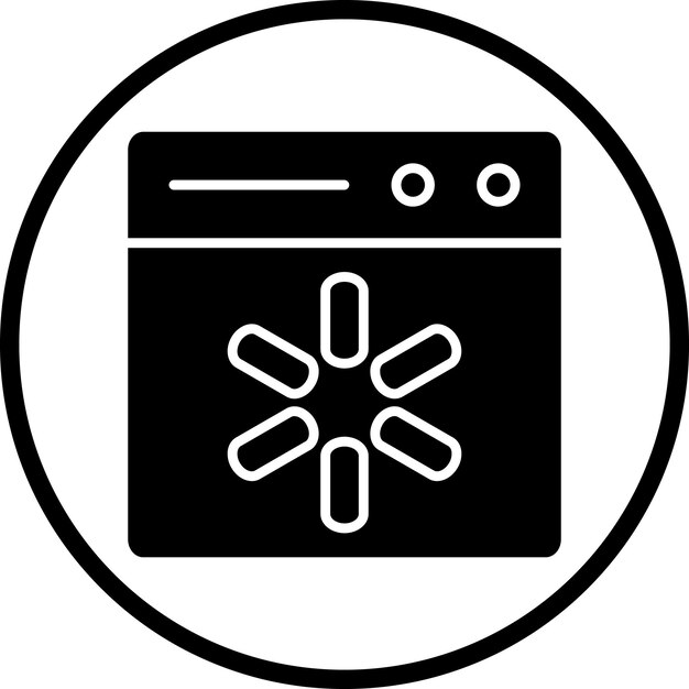 Diseño vectorial Estilo del icono de carga de la web