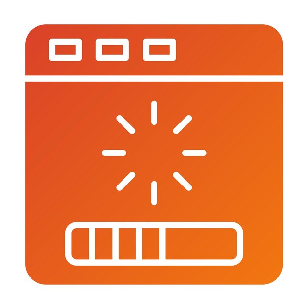 Diseño vectorial Estilo del icono de carga de la web