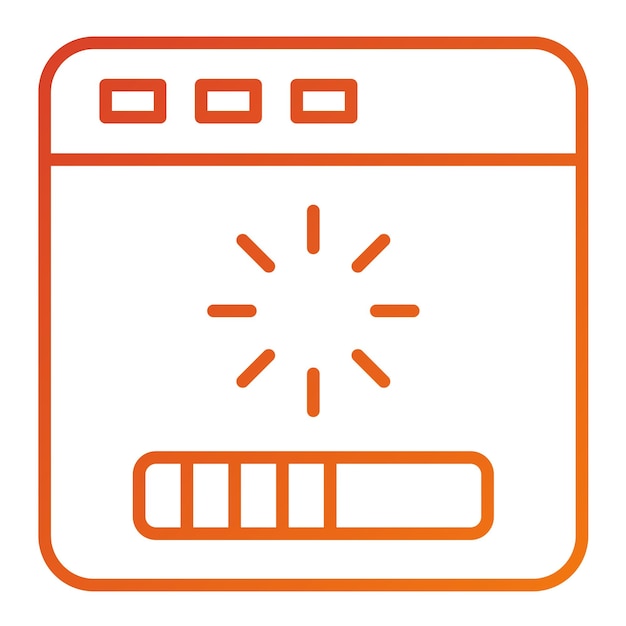 Diseño vectorial Estilo del icono de carga de la web