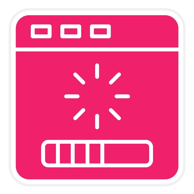Diseño vectorial Estilo del icono de carga de la web