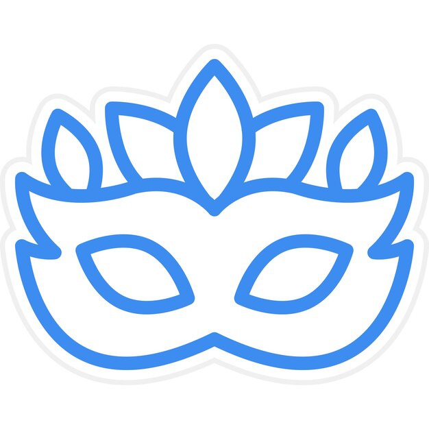 Diseño vectorial de estilo de icono de carnaval