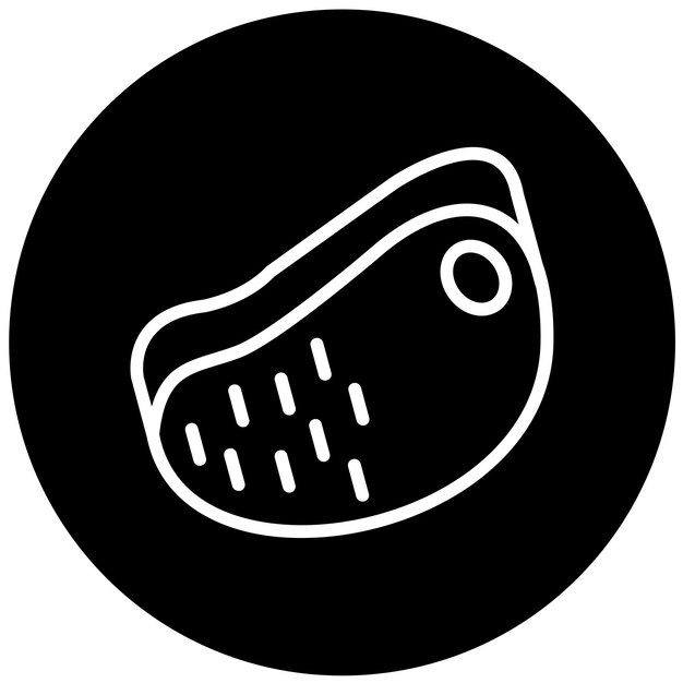 Diseño vectorial de estilo de icono de carne de res