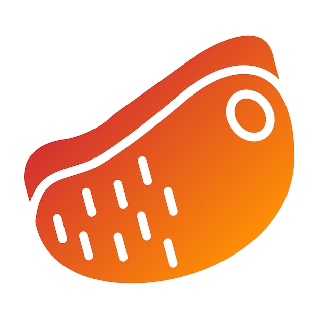 Diseño vectorial de estilo de icono de carne de res