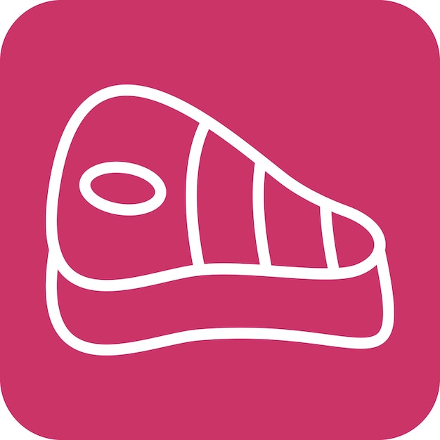 Diseño vectorial del estilo del icono de carne