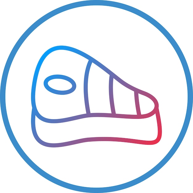 Diseño vectorial del estilo del icono de carne