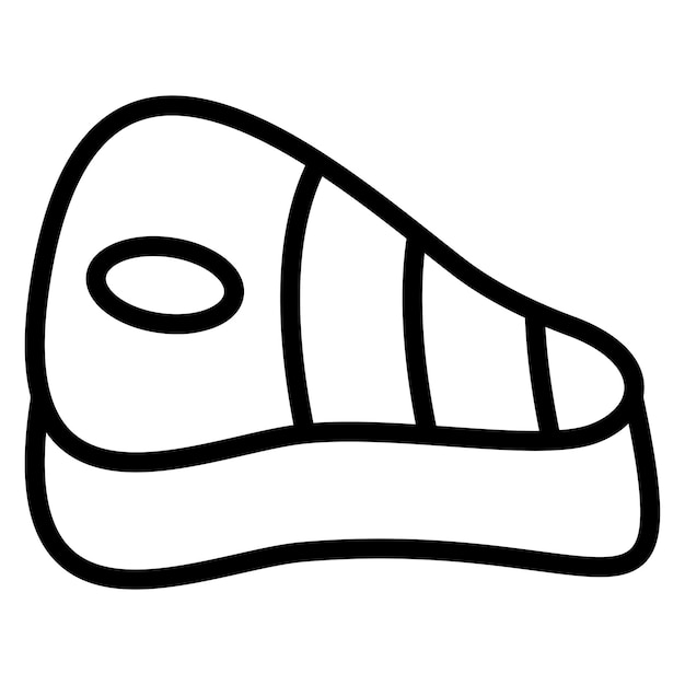 Diseño vectorial del estilo del icono de carne