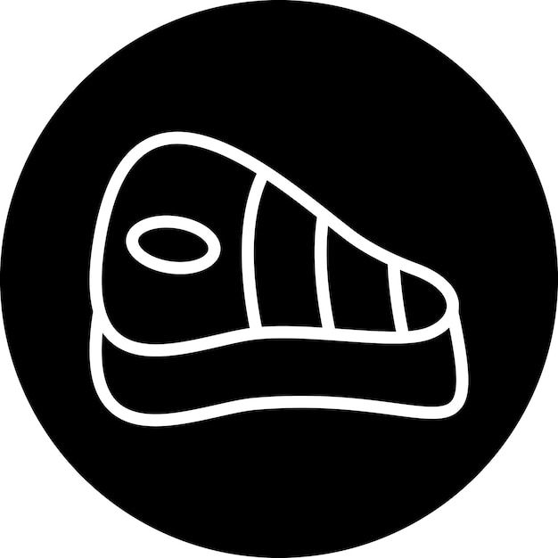 Diseño vectorial del estilo del icono de carne