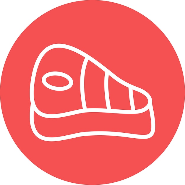 Diseño vectorial del estilo del icono de carne