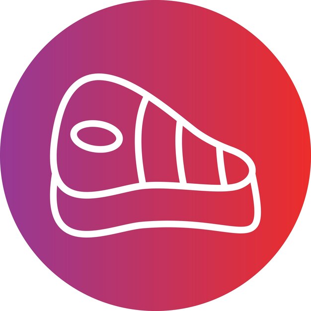 Diseño vectorial del estilo del icono de carne