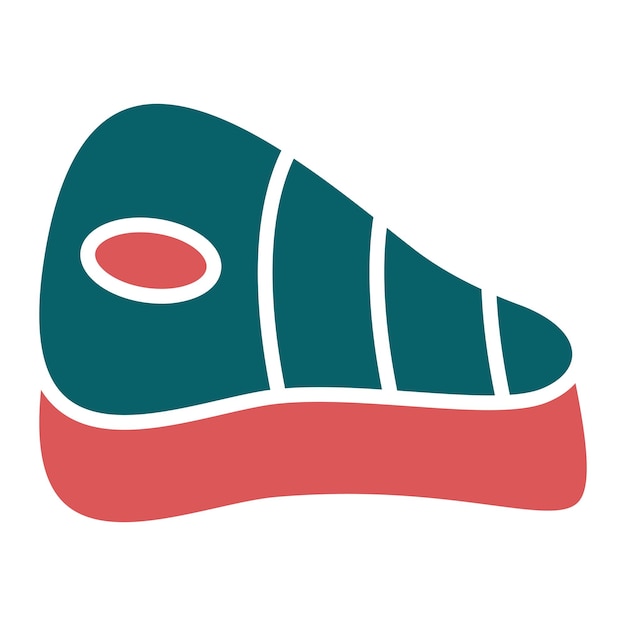 Diseño vectorial del estilo del icono de carne