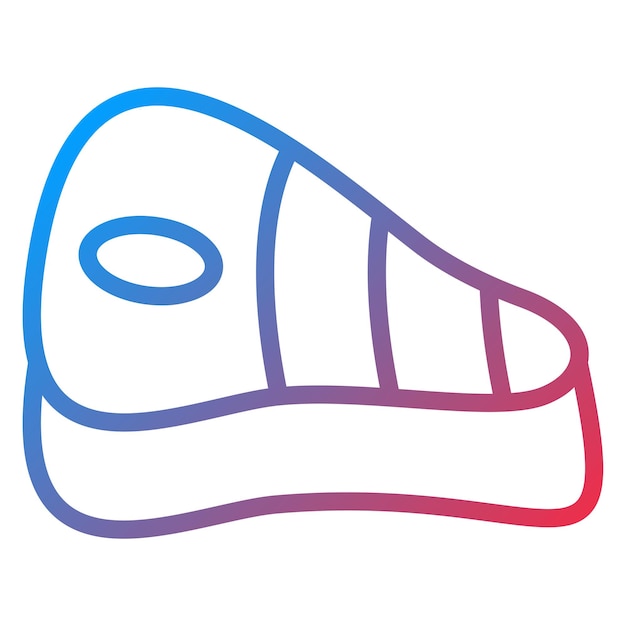 Diseño vectorial del estilo del icono de carne