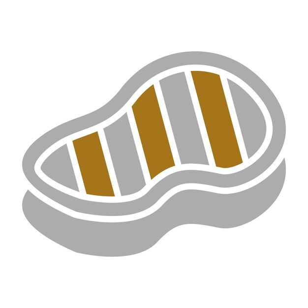 Diseño vectorial del estilo del icono de carne