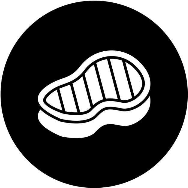 Diseño vectorial del estilo del icono de carne