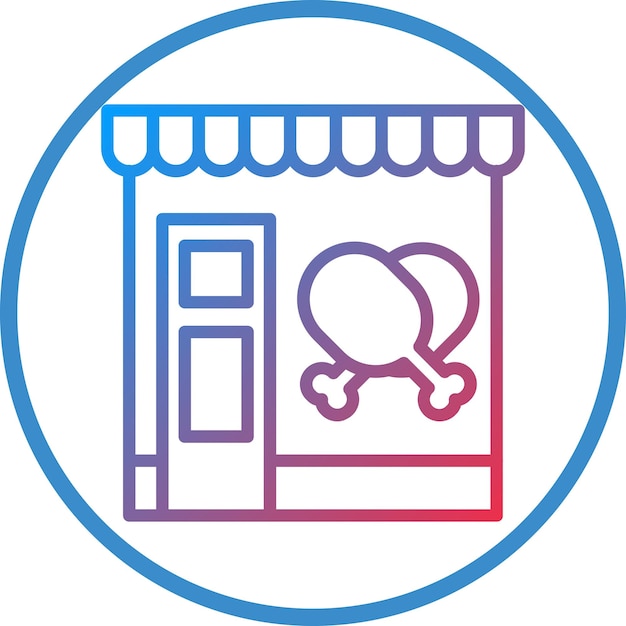 Diseño vectorial Estilo del icono de la carnicería