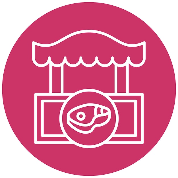 Diseño vectorial Estilo del icono de la carnicería