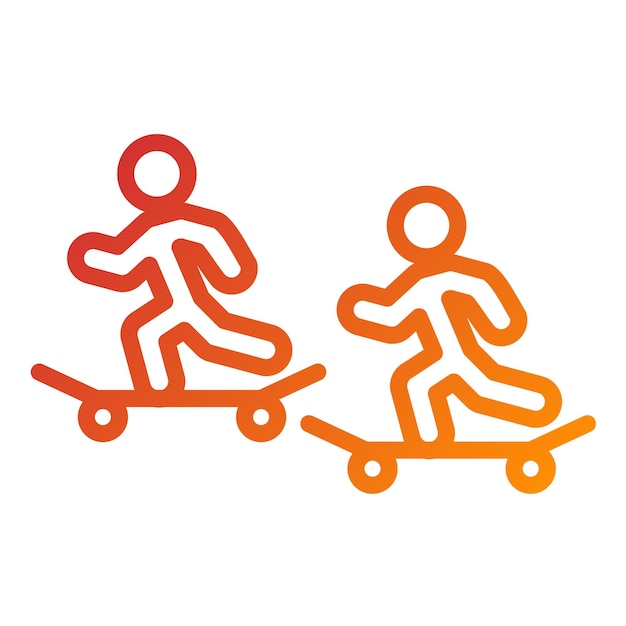 Diseño vectorial Estilo del icono de la carrera de patinaje