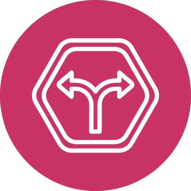 Diseño vectorial Estilo de icono de carretera dividido