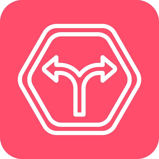 Diseño vectorial Estilo de icono de carretera dividido