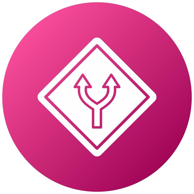 Diseño vectorial Estilo de icono de carretera dividido