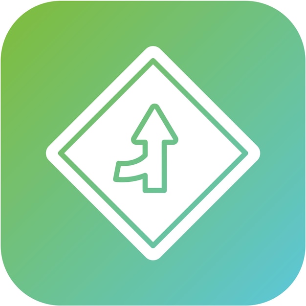 Diseño vectorial Estilo del icono de la carretera de fusión
