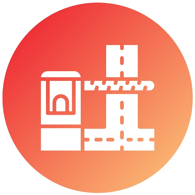 Diseño vectorial Estilo del icono de la carretera de peaje
