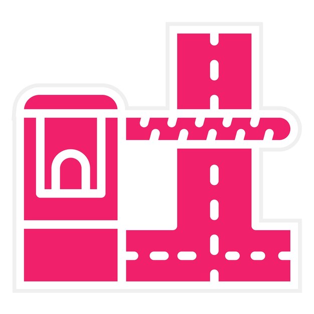 Diseño vectorial Estilo del icono de la carretera de peaje